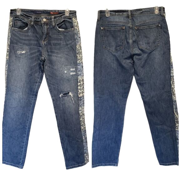 Pilcro Boyfriend Crop Jeans Womens size 26 Mid Rise Light Wash Straight Leg - Picture 1 of 14
